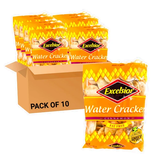 Excelsior Cinnamon Water Crackers, 10.57 oz (Pack of 10)
