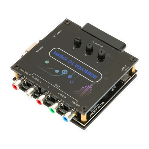 Yoidesu RGBS VGA SCART to YPBPR Converter, Convert Video to Color Difference, for SFC, for Genesis, for N64, for PS1 Fat, for PS2 Fat, for Dreamcast, etc