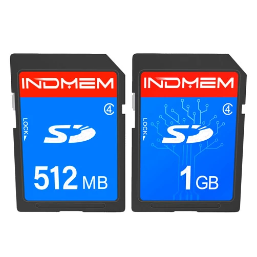 Pefishop INDMEM SD Card 512MB+1GB,Class 4 Flash Memory Card 1GB MLC Standard Secure Digital Cards Camera Cards