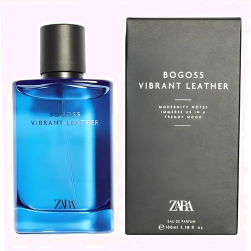 Zara Bogoss Vibrant Leather EDP Eau De Parfum Cologne for Men 100 ML (3.38 FL. OZ)