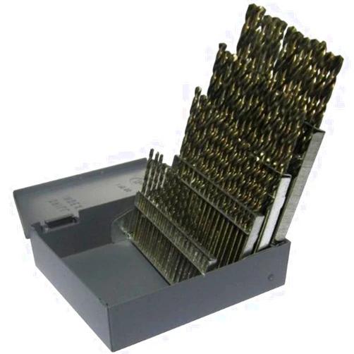 Drill America KFD60J-SET 60 Piece Heavy Duty High Speed Steel Drill Bit Set (Wire Sizes: #1 - #60), KFD Series