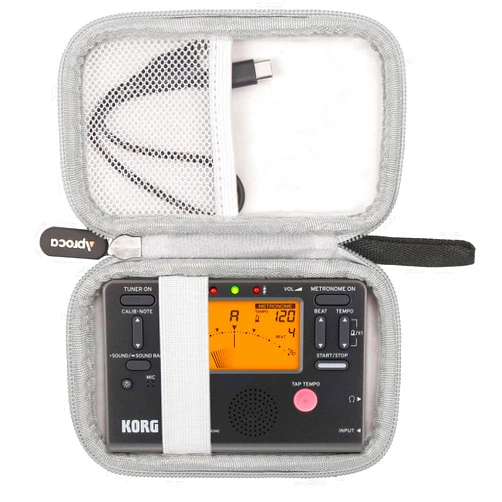 Aproca Black Hard Storage Travel Case, for Korg TM70 Tuner (TM70TBK) / Korg TM60BK / WEGROWER Tuner Metronome and Accessories