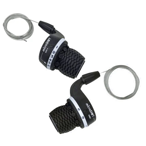 Microshift MTB Bike Bicycle Twist Grip Gear MS25-6 Shifters 3X6 Speed DIP Compatible for Shimano