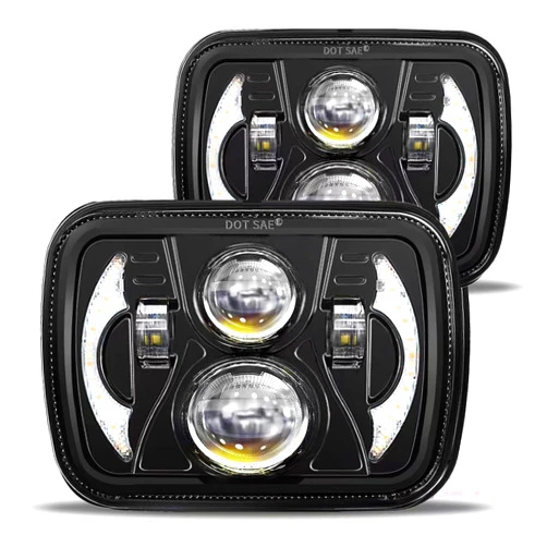 JHLion 5x7 LED Headlight,JHLion Anti-glare H6054 5x7 7x6 Led Headlights,180W DOT Approved 600% Brighter w/DRL Amber Turn Signal Hi/Low Sealed Beam Compatible with Jeep Cherokee XJ Wrangler YJ GMC Comanche MJ