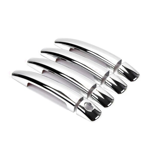 Dreamseek 8 pcs Door Handle Cover for Peugeot 207 308 407 408 3008 C4 C6 2004-2015 Exterior ABS Molding Protector Chrome Trim