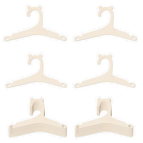 Hongma 20 Packs Wooden Baby Hangers for Baby Clothes, Cute Bear Ears Wood Newborn Baby Girl Boy Hangers for Nursery 9 Inch Kids Toddlers Children Infant Hangers for Baby Shower Crate Closet Clothing Storage
