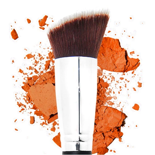 Beauty Junkees Contour Brush Bronzer Brush Blush Brush - Flat Angled Kabuki Brush for Face, Foundation Brush, Dense Synthetic Bristles for Blending, Buffing, Stippling, Setting with Powder Cream Liquid Makeup