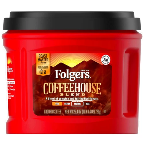 Folgers Coffeehouse Blend Coffee, Medium Dark Ground Coffee, 25.4 Ounces