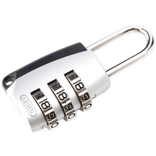 ABUS Combination Lock 155/20 - Padlock with Die-Cast Zinc Housing - Suitcase Lock/Locker Lock with Individually Adjustable Number Code - ABUS Security Level 3 - Silver