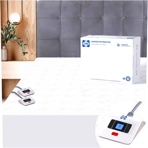 Sealy Heated Mattress Pad Queen Size 60x80 Inch | Luxury Quilted Waterproof Electric Mattress Cover with 10 Heat Setting Dual Controller & 1-12 Hours Auto Shut Off | Fit Up to 17