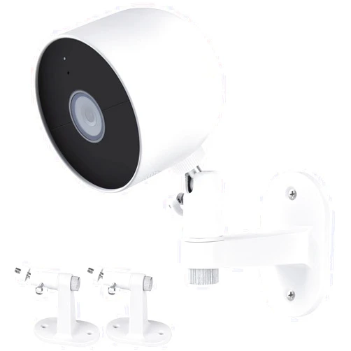 Wochel 2Pack Adjustable Security Wall Mount Bracket for Google Nest Cam Outdoor or Indoor, Battery, Perfect View Angle for Your Security Camera System - White