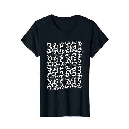 Cow Print Groovy Matching Family Apparel Mimi Cow Print Groovy Family Matching T-Shirt