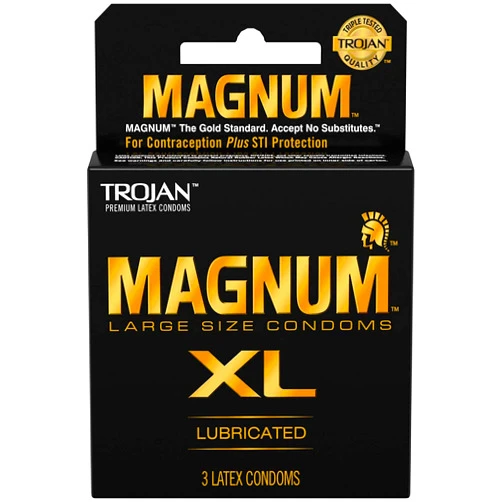 TROJAN Magnum Large Size XL Condoms, 3ct