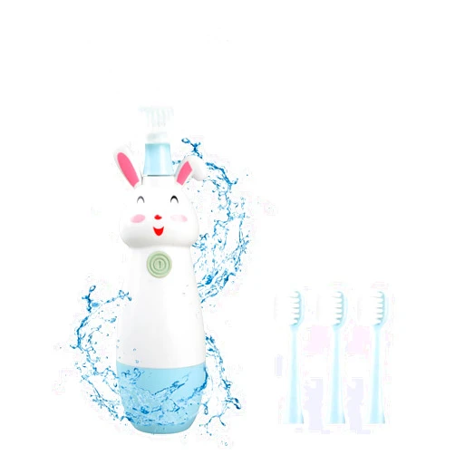 Meqtpomy Kids U-Shaped Electric Toothbrush (with 3 Brush Heads), Detachable Toddler Sonic Toothbrush - Autobrush Toothbrush for Kids Aged 8-13（Blue）