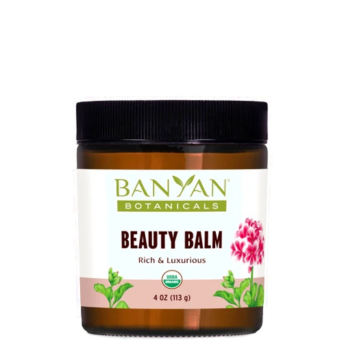 Banyan Botanicals Beauty Balm - USDA Certified Organic, 4 oz - Shatavari & Rose Geranium to Moisturize & Soften Skin