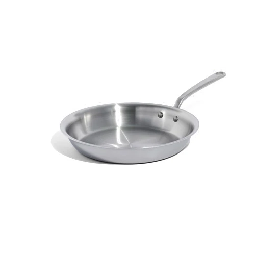 Made In Cookware - 12-Inch Stainless Steel Frying Pan - 5 Ply Stainless Clad - Professional Cookware - Crafted in Italy - Induction Compatible