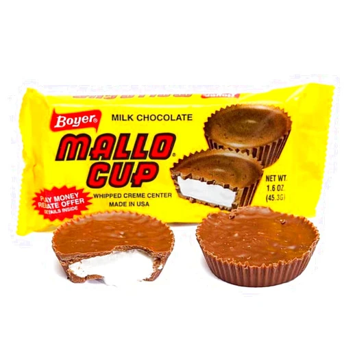 Boyer Candy Milk Chocolate Mallo Cup 2pk 24ct Box