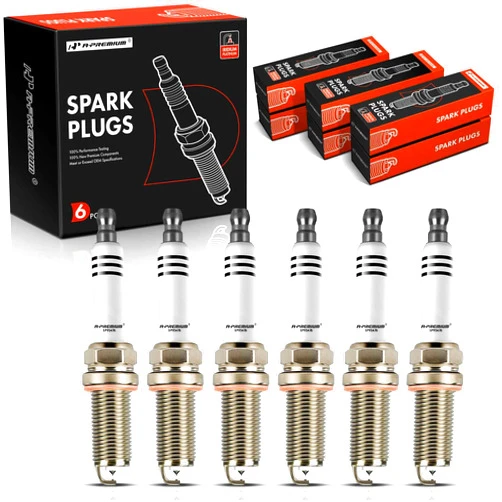 A-Premium Iridium Platinum Spark Plugs Compatible with Land Rover Range Rover 2014-2019, Discovery 2017-2020, Range Rover Sport 2014-2019, Range Rover Velar & Jaguar F-Pace, XF, XJ, XE, Pack of 6