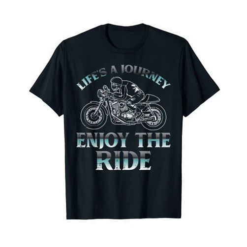 Biker Shirts Motorcycle Rider Men Women Kids Gift Biker Lifes Journey Enjoy The Ride Motorcycle Men Women Kids T-Shirt