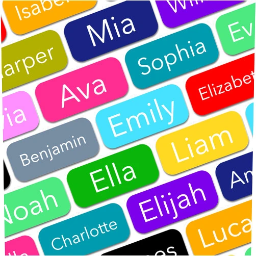 Bunny Badges Personalized Name Labels (100 Labels) (0.9