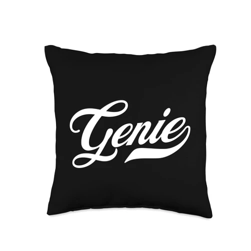 Visit The Funny Sayings Design Good Mood, Funny Sayings & Sarcastic Quotes-Genie Throw Pillow, 16x16, Multicolor