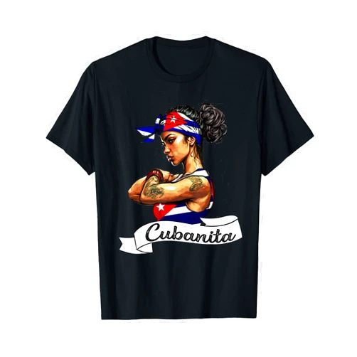 Camiseta Cuban Pride Sayin Cuban Americano Cubanita Flag Cubana Cuba Women Girl Cuban Pride Mujer T-Shirt