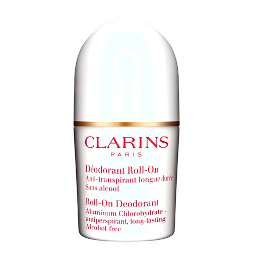 Clarins Roll-On Antiperspirant Deodorant | Alcohol Free | No White Residue | Long Lasting, Non-Sticky Formula| All Skin Types, Including Sensitive Skin | 1.7 Ounces