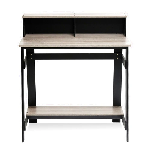 Furinno Simplistic A Frame Computer Desk, Black/French Oak Grey