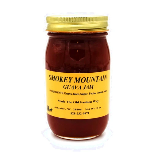 Smokey Mountain Honey House Guava Jam - Sweet Gourmet Fruit Spread Made with Fresh Guava & Lemon Juice - Made The Old Fashioned Way Farm to Table - 16 oz Jar