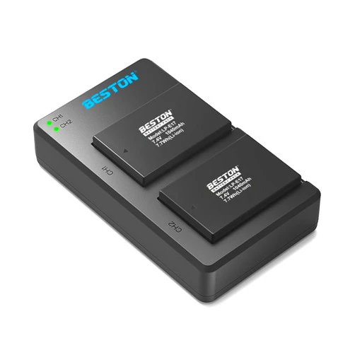 BESTON 2-Pack LP-E17 Battery and Charger Set for Canon EOS RP, Rebel T8i, T7i, T6i, T6s, SL2, SL3, EOS M3, M5, R10, M6 Mark II, 77D, 200D, 750D, 760D, 800D, 8000D Camera