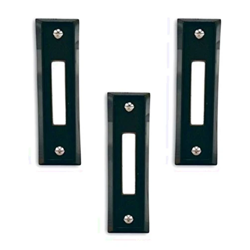 Heath Zenith SL-664-02 Wired Push Button, Black Finish with White Center Button (3 Pack)