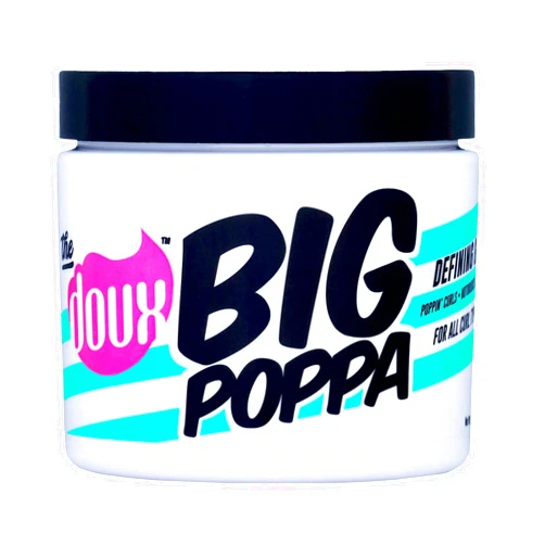 The Doux BIG POPPA Curl Defining Gel for Curly Hair – Frizz Control Styling Gel with Babassu Oil for Long-Lasting Shine & Soft Hold – Non-Crunch Hair Gel for Women, Coils, Waves & Curls
