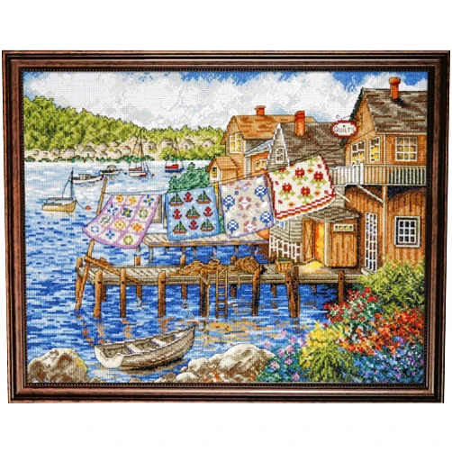 Design Works Crafts Tobin 4272 Dockside Quilts Counted Cross Stitch Kit-12