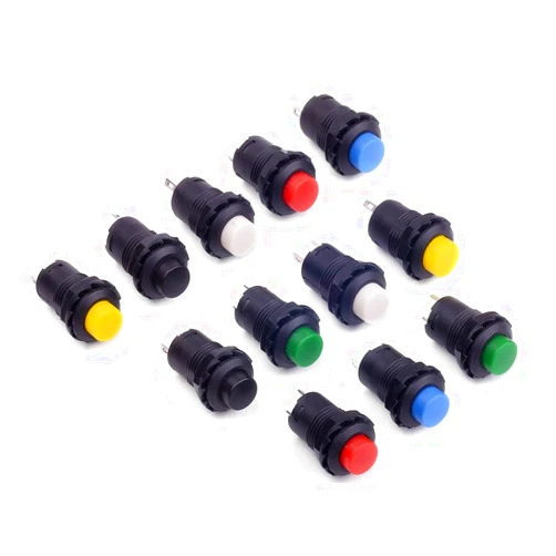 Cylewet 12Pcs 12mm Self-Locking Latching Push Button Switch (Pack of 12) CYT1091