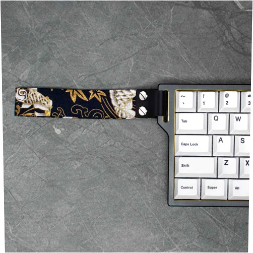 Hunfuthr Wooting 60he Keyboard Straps, Custom ATK68 Keyboards Black Straps, Japanese Style Strap for Mechanical Keyboard