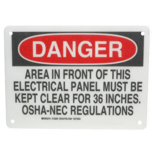 Brady 122864 Electrical Hazard Sign