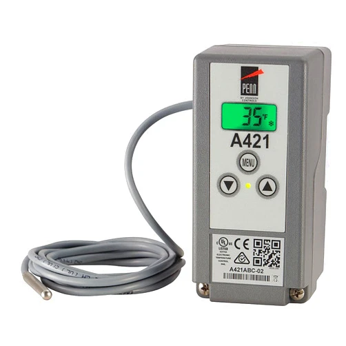 Johnson Controls A421ABC-06C Electronic Temperature Control, Single Stage,19.5 ft. (6m)