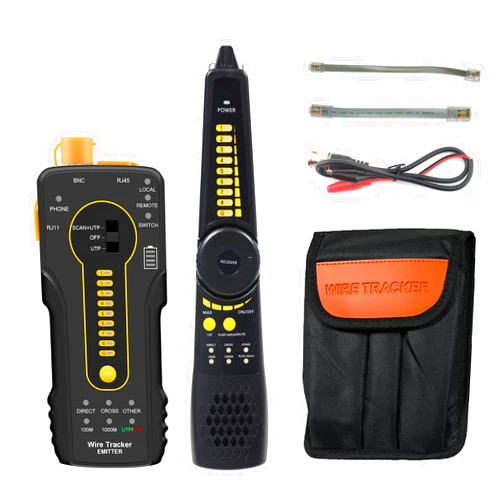 WANLUTECH Network Cable Tester, WANLUTECH Digital Cable Tracer Wire Tracker RJ11 RJ45 Cable Toner Line Finder Ethernet LAN Cable Tester Wire Tracer for Cable Collation Continuity Checking Telephone Line Test