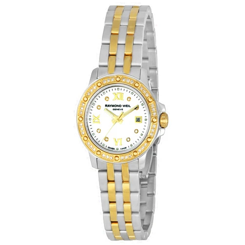 Raymond Weil Women's 5399-SPS-00995 Tango White Mother-of-Pearl with 8 Diamonds Dial Watch
