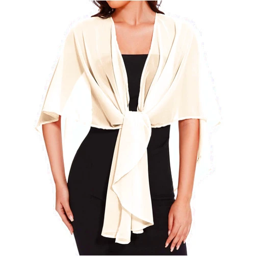 CHICGAL Shawls and Wraps for Evening Dresses Sheer Womens Chiffon Scarf Wedding Bridal Cover Up