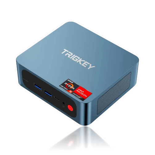 TRIGKEY Mini PC Ryzen7 S5 5700U(8 Cores, 16 Threads) Mini Desktop Computers 32GB DDR4 500GB M.2 NVME(Max 3000MB/S) SSD Gaming PC S5 Micro PC OS Pro. Wi-Fi 6/Bluetooth 5.2/4K@60Hz/HDMI+DP/USB 3.0