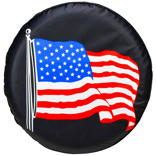 Mextrani Spare Tire Cover Wheel Covers 16 inch for RV Camper Travel Boat Trailer All Cars Tire Diameter 29-31 inch with American Flag