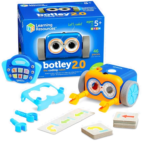 Learning Resources Botley the Coding Robot 2.0 - 46 pieces, Ages 5+ Coding Robot for Kids, STEM Toys, Programming for Kids, Electronic Learning for Kids, Screen-Free Toys