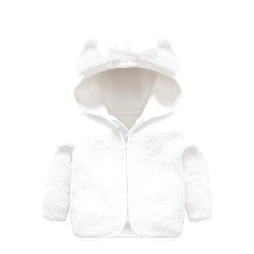 Generic Baby Boy Girls Fleece Jackets Toddler Warm Fleece Outerwear Winter Coat Toddler Fur Jacket Zip Up Long Sleeve Outwear