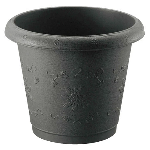 Richell Hanal Round Planter, Type 43, Dark Gray