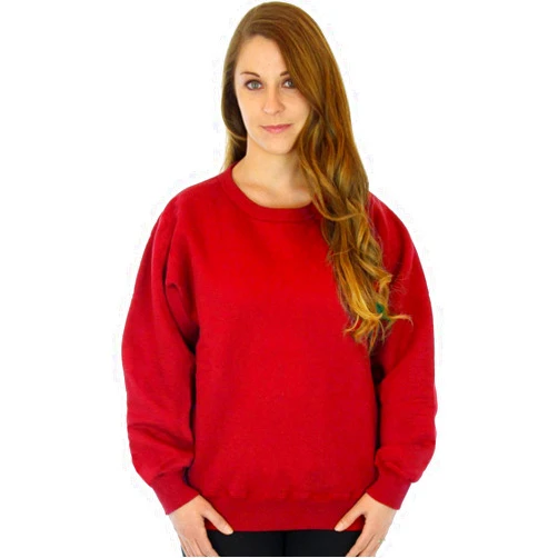 CottonMill Women's 100% Cotton Crew Sweatshirt - Heavyweight