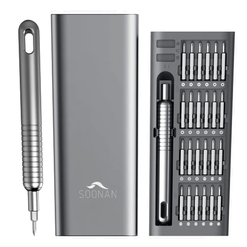 SOONAN 51 in 1 Precision Screwdriver Set, Portable Screwdriver Set with 48 Magnetic Bits, With Aluminum Alloy Case, Torx Hex Screwdriver For Phone, Laptop, PC, Watch, Glasses