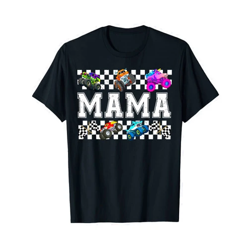 Mama Monster Truck Mothers Day 2026 Mama Monster Truck Family Crew Birthday Matching Women Mom T-Shirt