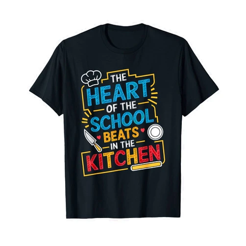 Funny Lunch Hero Day for Ladies Cafeteria Workers Lunch Hero Squad a Cafeteria Chalkboard School lunch hero T-Shirt