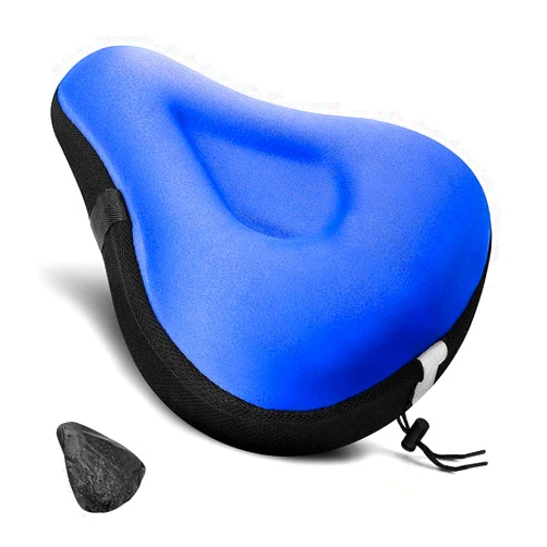 ANZOME Bike Seat Cushion, Wide Gel Bike Seat Cover & Extra Soft Gel Bike Seat Cushion for Women Men Everyone, Fits Spin, Stationary, Cruiser Bikes, Indoor Cycling(Waterproof Case Included) …